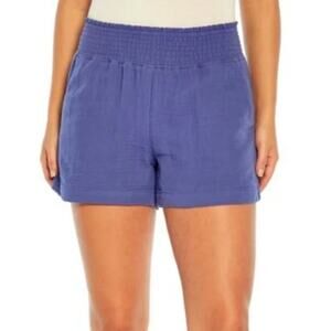 Three Dots Smocked Waistband Double Gauze Shorts Small